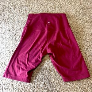 Lululemon | Align Biker shorts | 8 | mauve red | 9.5 inseam | no piling | EUC